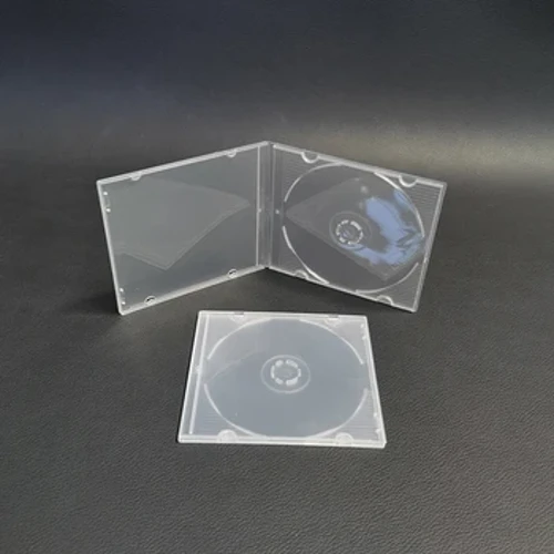 1 dona 8CM ReadStar shaffof plastik ultra yupqa bitta bo'lakli standart DVD qutisi diskli CD to'plami Portativ CD saqlash qutisi