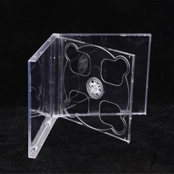 1 stk Firkantet gjennomsiktig bunn CD-boks Tom CD-boks PP Plast Milky Transparent CD-boks CD-boks Kapasitet 2 plater