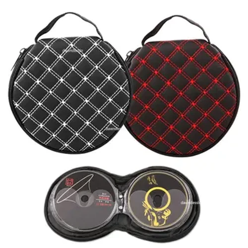 Capa para cd com 20 capacidades, capa de plástico rígido para dvd, portátil, zíper, suporte para cd, disco de armazenamento grande, carteira, para carro, casa, viagem