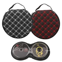 CD Case 20 Kapazitéit Hard Plastik DVD Case Portable Zipper CD Case Holder Large Storage Disc Portemonnaie Bag fir Auto Heem Rees