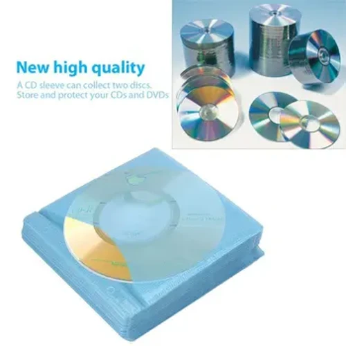 Yeni 100 adet/takım DVD Çift Taraflı Kapak saklama kutusu PP Torba Kol Zarf Tutucu saklama çantası PP Torba CD DVD Diskleri