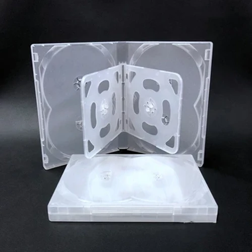 Rectangular Empty CD/DVD Storage Box Transparent DVD Case CD Package Capacity 4-8 Discs Insert Cover CD/DVD Case Portable