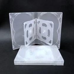 Rectangular Empty CD/DVD Storage Box Transparent DVD Case CD Package Capacity 4-8 Discs Insert Cover CD/DVD Case Portable
