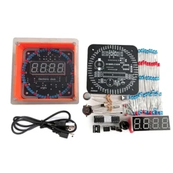 Digitālais DIY elektroniskā pulksteņa komplekts Digitālais LED displeja moduļa modinātājs elektroniskā digitālā pulksteņa komplekts 51 SCM mācību dēlis 5V