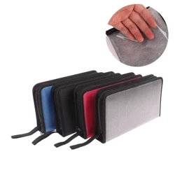 Carry Box Handbag With Zipper Album Organizer 80-φύλλων Θήκη CD αυτοκινήτου Δίσκος αποθήκευσης DVD Θήκη θήκης μανίκια τσάντας
