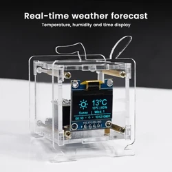 ESP8266 มินินาฬิกาอิเล็กทรอนิกส์ชุด DIY 0.96 นิ้วจอแสดงผล OLED รองรับเครือข่าย 2.4G Wifi พร้อมกรณีสนุก DIY การประสาน โครงการ