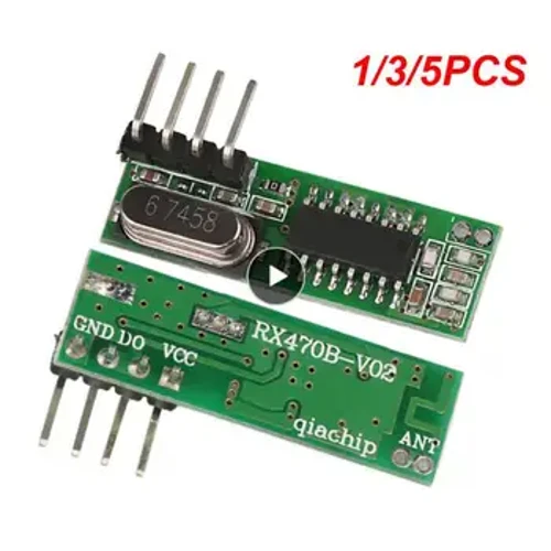 1/3/5PCS Mhz Superheterodyne RF Kipokezi na Moduli ya Kisambazaji Kwa Kifaa cha Moduli Isiyo na Waya ya Arduino 433Mhz Kidhibiti cha Mbali