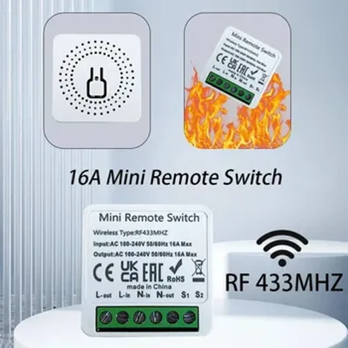 RF 433 MHz Smart Switch Mini Направи си сам безжично дистанционно управление Превключватели за осветление 1CH Релеен приемник Модул за автоматизация за домашна LED лампа