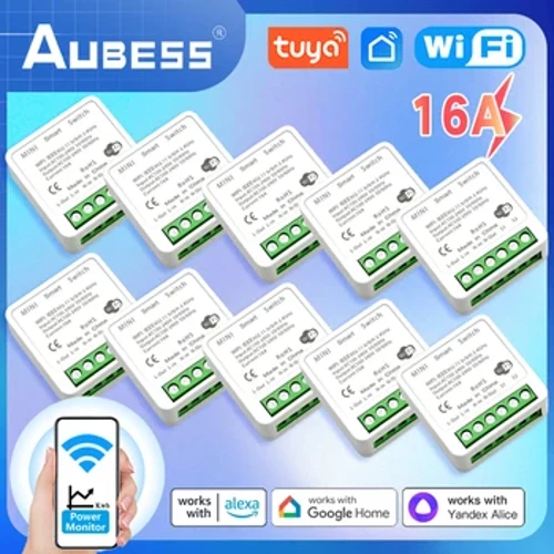 Tuya 16A MINI Wifi prekidač DIY 2-smjerni daljinski upravljač Timer relej Automatizacija za pametan život Rad s Alexa Google Home Alice