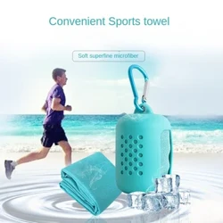 Asciugamano ad asciugatura rapida in microfibra Asciugamano freddo sportivo Golf Fitness Assorbimento del sudore Copri asciugamano in silicone freddo ad asciugatura rapida Tessili per la casa