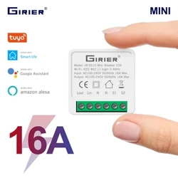 16A Mini Smart Wifi DIY გადამრთველი მხარს უჭერს ორმხრივ კონტროლს, ჭკვიანი სახლის ავტომატიზაციის მოდულს, მუშაობს Alexa Google Home Smart Life აპთან