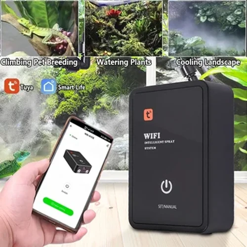 Tuya Wifi Smart Rettile Fogger Terrari Umidificatore Timer Automatico Nebbia Foresta Pluviale Kit Sistema di Spruzzo Controller Sprinkler