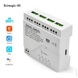 Tuya inteligentny przełącznik 4CH moduł przekaźnika automatyka domowa DC5V 7-32V AC 220V RF433Mhz pilot 4 Gang praca z Alexa Smartlie