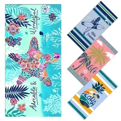 1st 75x155cm Snabbtorkande strandhandduk,Microfiber strandhanddukar för resor,275GSM Coola poolhanddukar Strandtillbehör Absorberande handduk