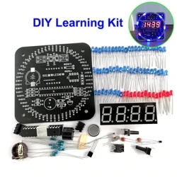 DIY roterende digital LED-skjermmodul Alarm Elektronisk digital klokkesett 51 SCM læringstavle 5V DS1302