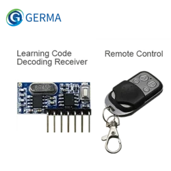 Trasmettitore GERMA RF 433 mhz telecomando a 4 pulsanti + modulo ricevitore fisso decodifica EV1527 uscita 4CH con kit fai da te di apprendimento