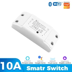 Tuya WiFi nutikas lüliti 10A juhtmevaba rakenduse kontroller universaalne kaitselüliti nutika kodu automatiseerimise moodul Töötage koos Alexa Google Alice'iga