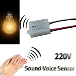 Skaņas sensora slēdža moduļa detektors 220V skaņas balss sensors inteliģents automātiskās ieslēgšanas izslēgšanas gaismas slēdža sensors, stabils viedajai mājai