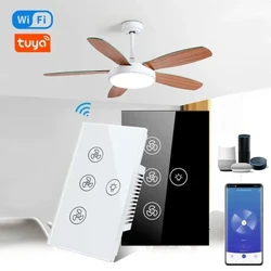 Tuya WiFi Quạt Trần Công Tắc Thông Minh Cảm Ứng Ngắt Ứng Dụng Nhà Thông Minh Điều Khiển Tốc Độ Từ Xa Hoạt Động Với Alexa Google Home