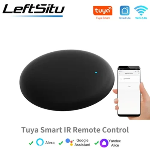 Tuya Smart WiFi IR далечински управувач Универзален за паметна контрола на домот за ТВ Клима-уред работи со Alexa Google Home Yandex Alice