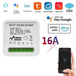16A Wi-Fi умный переключатель 2-стороннее беспроводное управление DIY выключатели света мини умный выключатель умный контроль жизни поддержка Alexa Google Home