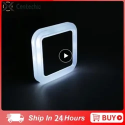 Luz LED de Control con Sensor de inducción inteligente, lámpara de noche con enchufe estadounidense, ángulo de haz de 360 ​​°, luz blanca y rosa, dormitorio de bebé, pasillo, escalera