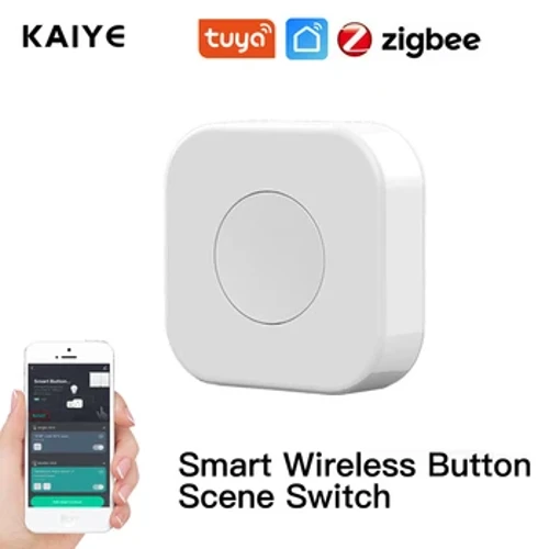 Mini întrerupător fără fir Zigbee Comutator inteligent pentru scenă Buton de control cu ​​o cheie Telecomandă inteligentă Automatizare acasă pentru dispozitive Tuya