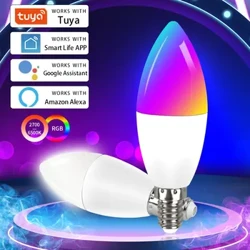 TUYA SMART LIGHT BLUB WIFI E14 9W CADELE ALEXA LAMP 220V RGB DIMMABLE MAGIN PLUS