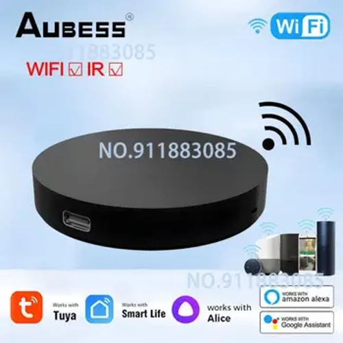Tuya WiFi Smart IR далечински управувач Smart Life Инфрацрвена паметна контрола на домот ТВ ДВД AUD AC далечински управувач работи со Amz Alexa Google
