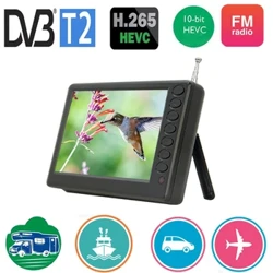 Ephathekayo 5 Inch Mini TV 800*480 With DVB-T2 ATSC ISDBT FM ATV USB Ibhethri Ishajwa Ephaketheni tv Bukela Noma Kuphi