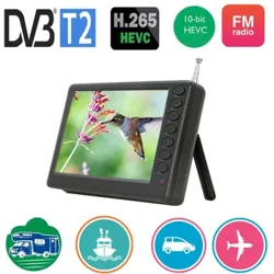 Mini TV Portable rechargeable D5 5 pouces 800*480 1080P TV de poche avec DVB-T2 ATSC ISDBT FM ATV USB batterie montre à tout moment et en tout lieu