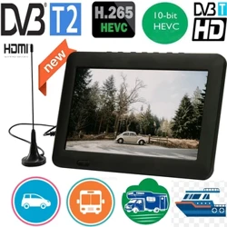 8 Polegada leadstar recarregável digital mini televisão portátil tv com DVB-T2 ISDB-T ATSC-T sintonizador decodificador 12v entrada 110-220v d8