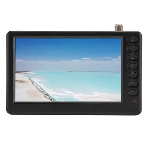 LEADSTAR-Mini TV Digital para coche, 5 pulgadas, ISDB T, interfaz múltiple, TV LED portátil recargable de alta sensibilidad, enchufe estadounidense de 110-220V