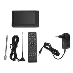 5 Inç Mini Sanly Telewideniýe ISDB T Gaýtadan zarýad berilýän 1080P Mini Sanly Telewideniýe EUB Plug 110‑220V