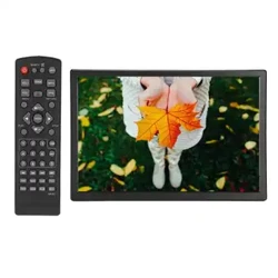 LEADSTAR TV Digital portátil de 16 pulgadas 16:09 HD 1080P Televisión Digital compatible con función de Radio FM para viajes en coche Enchufe europeo 100-240V