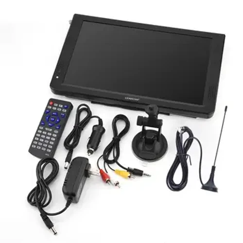 LEADSTAR Teledu Digidol Car 12 modfedd ATSC Teledu Cludadwy 1080P Chwaraewr Fideo HD ar gyfer Teledu Car Cartref Monitor 12 modfedd 110-220V