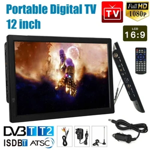 12 Inisi feavea'i Tele Ta'avale Laiti 1080P HDMI Televise Televise fa'aigoa DVB-T/T2 ISDB-T ATSC Televise feavea'i ma Analog Televise