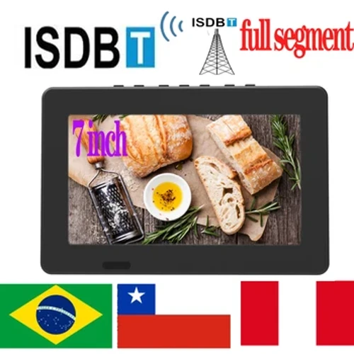 LEADSTAR D7 ชาร์จ 7 นิ้วโทรทัศน์แบบพกพา Mini Digital Tv DVBT2 ISDB-T Full Segment H265/Hevc 800x480 สำหรับบราซิลชิลี