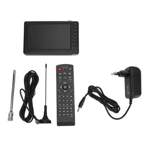 Teledu Cludadwy 110-220V EU Plug 5 Modfedd ISDB T Teledu Digidol Bach y gellir ei ailwefru 1080P