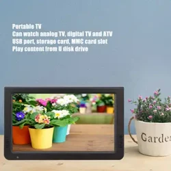 Leadstar 10 ʻīniha kaʻa paʻi kikohoʻe TV HD 1080P 1800mah Mini Kikohoʻe Television me ka hoʻolele kaʻa US Plug 110‑240V tv