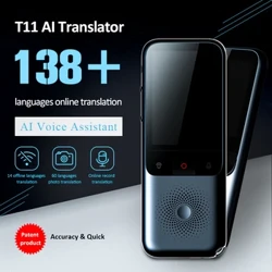 2023 Anyar T11 Penerjemah Audio Portabel 138 Basa Smart Translator Offline Ing Real Time Smart Voice AI Voice Photo Translator