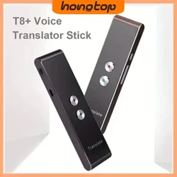 HONGTOP Tragbarer mehrsprachiger Sprachübersetzer T8 Plus AI-Übersetzer Echtzeit Sofortige Zwei-Wege-Übersetzung 40 Sprachen Gerät