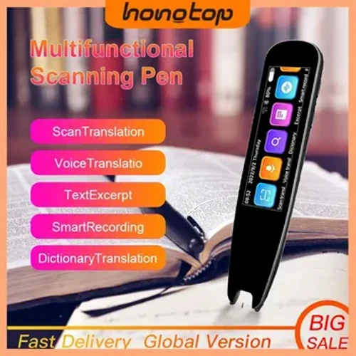 HONGTOP Smart MultifunctionTranslation Gagana Moni Faaliliu Pisinisi Lomifefiloi Pen Voice Scan Translator Pen