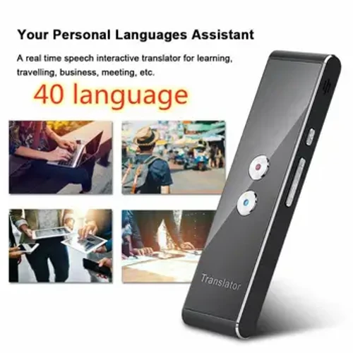 T8 Voice Translator 40 ภาษาหลายภาษา Instant Translate Mini Wireless 2 WAY Real Time Translator รองรับบลูทูธ
