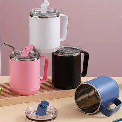 1pc 15.6oz 304 Tazza di caffè in acciaio inossidabile Staccabile Riscaldamento inferiore Thermos con coperchio Tazza portatile a prova di perdite Forniture per ufficio
