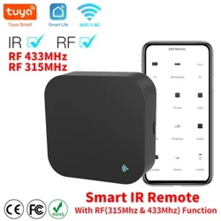 Tuya WiFi RF IR-Fernbedienung 433 MHz/315 MHz Für Smart Home Via SmartLife für Klimaanlage ALLE TV-Geräte unterstützen Alexa, Google Home