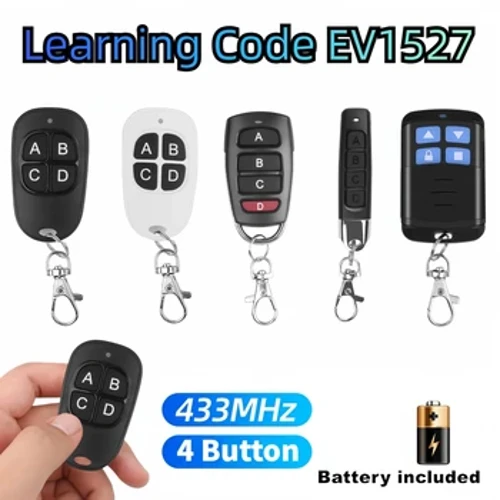 433MHz RF Smart Remote Control Code 4 Funguo EV1527 Kisambaza sauti cha Nyumbani kisichotumia waya kwa Kipokea Kengele cha Lango la Garage