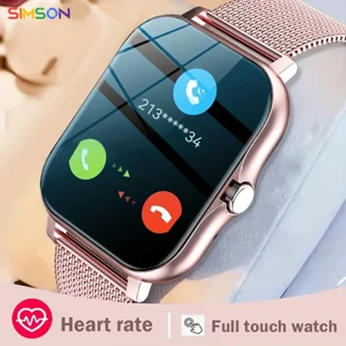 2023 Ffôn Android SmartWatch NEWYDD 1.44" Sgrin Lliw Llawn Cyffwrdd Deialu Clyfar Gwylio Clyfar Merched Bluetooth Galw Dynion Gwylio Clyfar