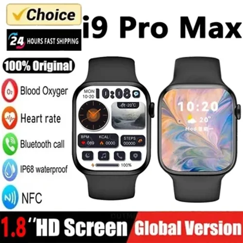 2023 Ny Smart Watch i9 Pro Max Series8 Smartwatch 1,8 tum Bluetooth Call Heart Rate Damer Herr Series 8 Smartwatch PK Watch 9
