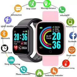 Faire Cliste Ilfheidhmeach Fir Mná Fón Ceangailte Bluetooth Ceol Aclaíochta Spóirt Bracelet Monatóireacht a dhéanamh ar Codladh Y68 Smartwatch D20